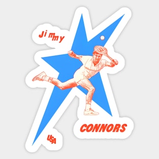 Jimmy Connors USA tennis star Sticker